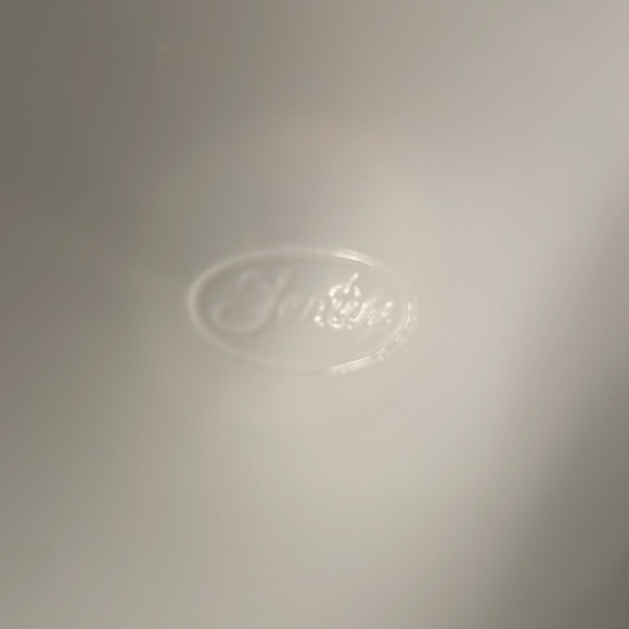 Fenton Silver Crest Ruffled Pedestal Cake Stand Serving Plate Hobnail Milk Glass - Picture 6 of 11